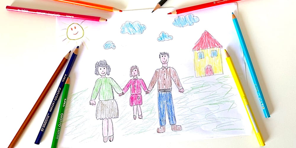 Una famiglia con bambini